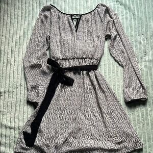 Ya Los Angeles Black and White Long Sleeve Dress